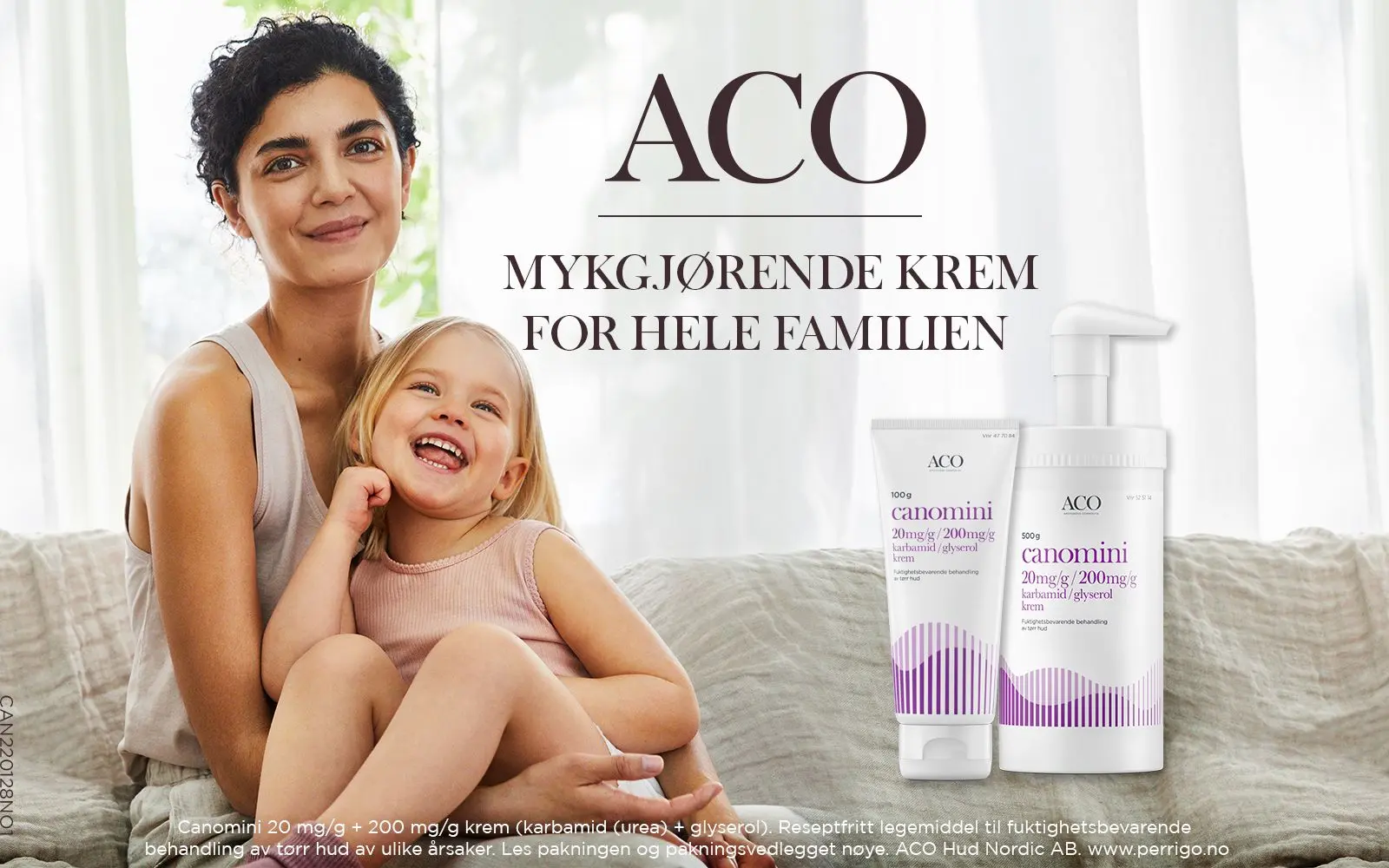 Reklamebilde Mor og barn med krem