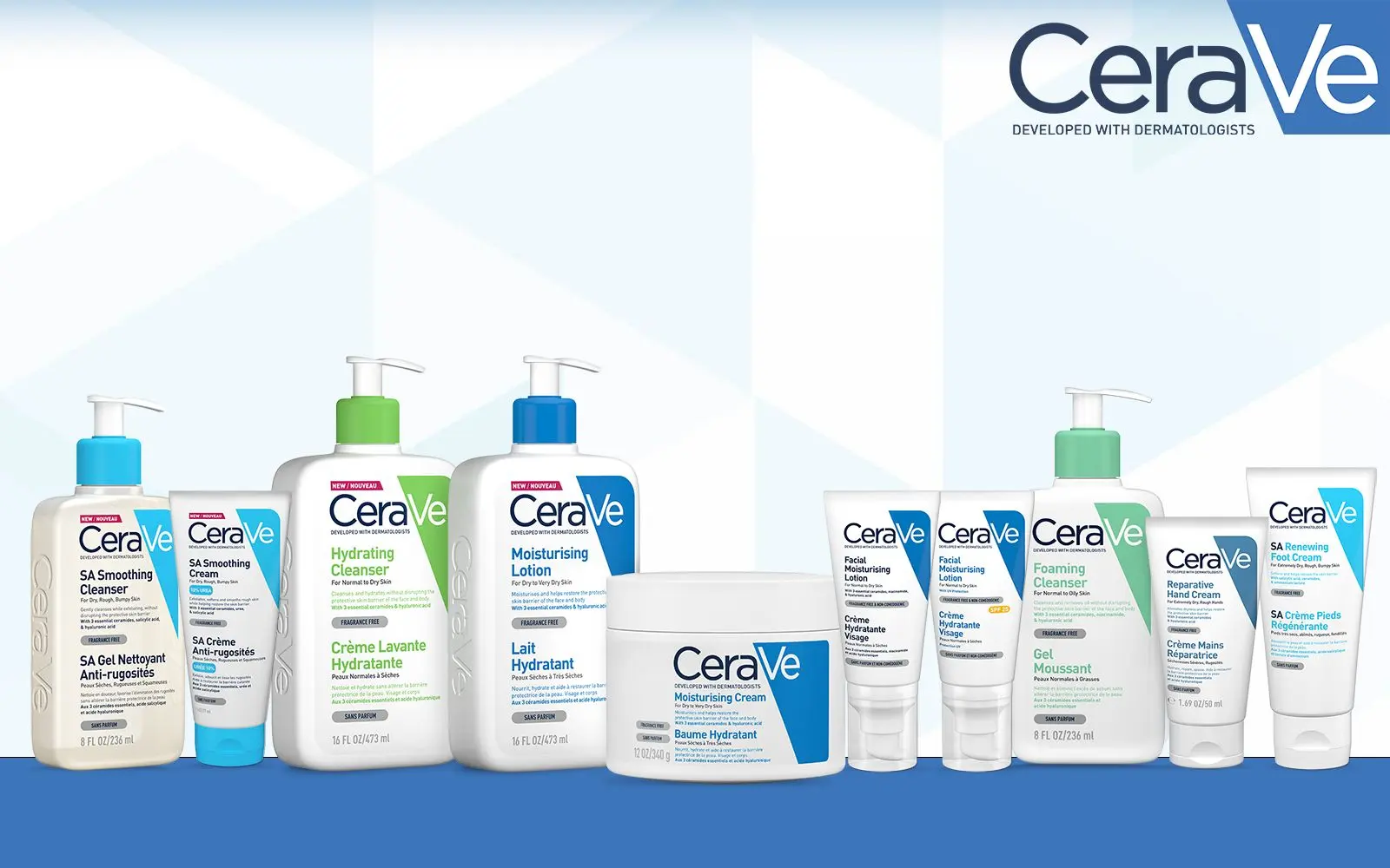 Bilde av produktserien til Cerave