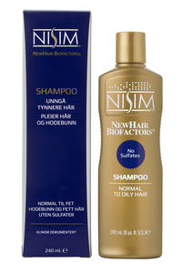 NISIM Shampoo for normal til fet hodebunn og fett hår 240 ml