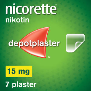 Nicorette plaster 15 mg nikotin, 16 timer, 7 stk, slutte å røyke