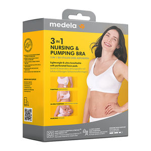 Medela 3-i-1 amme-BH hvit XL 1 stk
