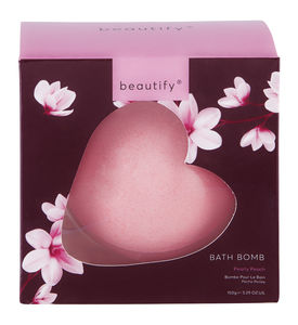 Beautify badebombe Heart Peach