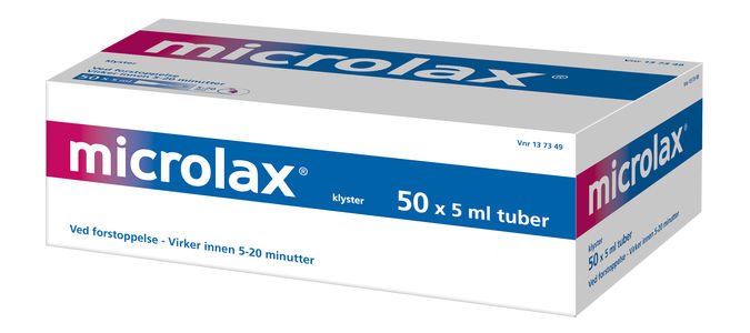 Microlax Rektalvæske 90 mg/ml/9 mg/ml/625 mg/ml
