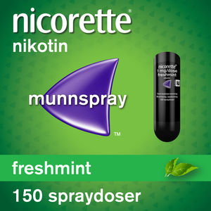 Nicorette Freshmint munnspray 1 mg nikotin, 150 spray, slutte å røyke
