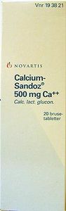 Calcium-Sandoz Brusetab 500 mg Ca