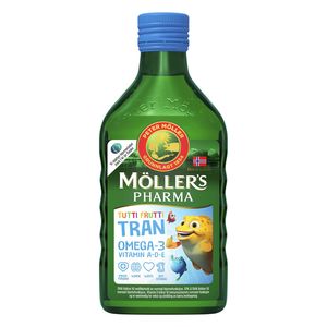 Møllers Pharma tran med tuttifruttismak 250 ml