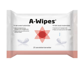 A-Wipes våtservietter til det anale hudområdet 25 stk