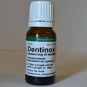 Dentinox NAF Oppl til tannkjøtt 5 mg/ml/75 mg/ml/675 mg/ml