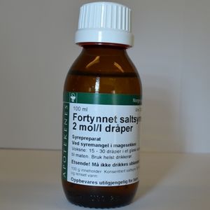 Fortynnet saltsyre NAF Dråper 2 mol/L