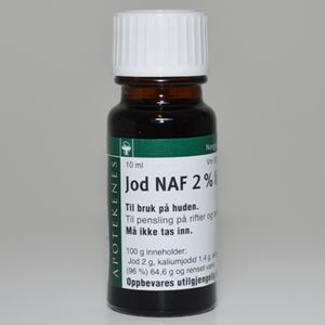 Jod NAF Liniment 2 % (NB! Ikke til atomberedskap)