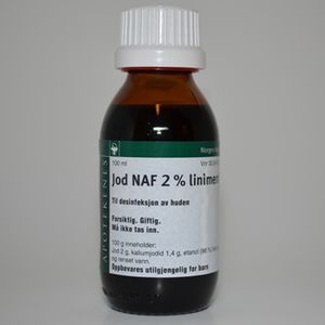 Jod NAF Liniment 2 % (NB! Ikke til atomberedskap)