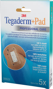 Tegaderm+Pad Professional Care, vanntett kompress 5x7cm