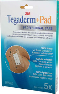 Tegaderm+Pad Professional Care vanntett kompress 9x10cm 5 stk