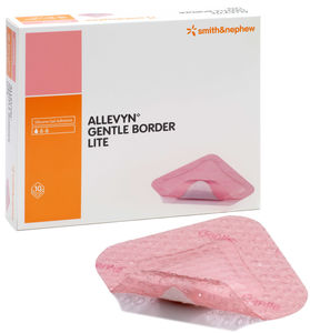 Allevyn Gentle Border Lite skumbandasje med silikonheft 5x5cm 10 stk