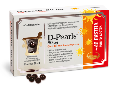 D-pearls kaps 80mcg 80 + 40 kapsler