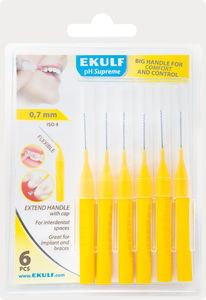 Ekulf pH Supreme mellomromsbørste 0,7mm 6 stk