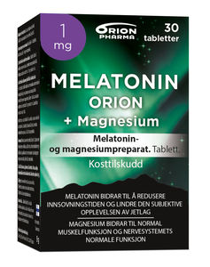 Melatonin Orion 1mg + magnesium 30 tabletter