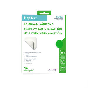 Mepilex absorberende skumbandasje 10x10cm 2 stk