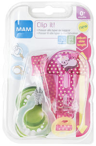 Mam Clip It festesnor til smokk pink 0m+