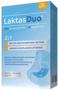 Laktasduo 2-i-1 kapsler 30 stk
