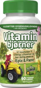 Vitaminbjørner tyggetabletter eple- og pæresmak 60stk