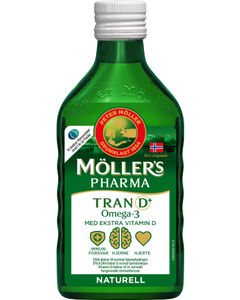 Möller's Pharma tran med D-vitamin - naturell, 250 ml
