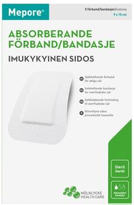Mepore Selvheftende bandasje 9x15 cm, 5 stykk