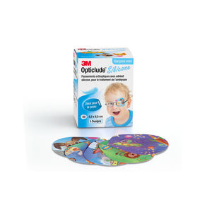 3M Opticlude Silicone Mini øyelapper gutt 5cm x 6cm 50 stk