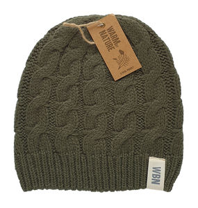 Strikket lue Forest Green dame