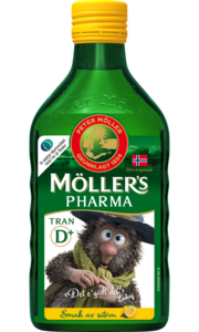 Möller's Pharma tran med sitronsmak og D-vitamin 250 ml