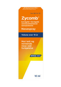 Zycomb Nesespray 0,5 mg/ml/0,6 mg/ml