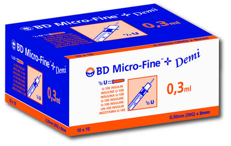 BD MICROFINE SPR 0,3ML  8MM