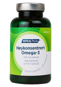 Nycoplus Høykonsentrert Omega-3 500 mg 120 små kaplser