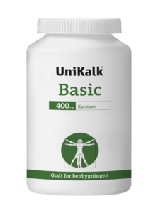 Unikalk Basic, 400 mg kalsium. 180 tabletter