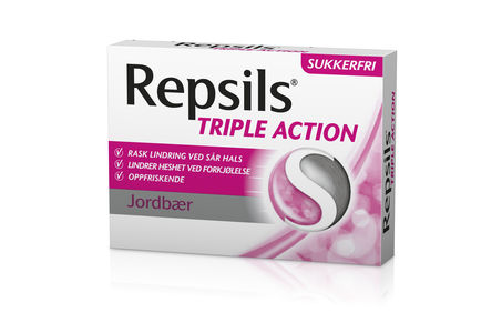 Repsils Triple Action jordbær 24 stk
