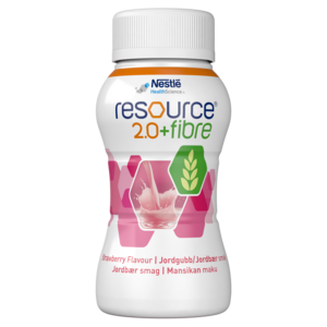 Resource 2,0 + fibre næringsdrikk jordbær 4x200 ml