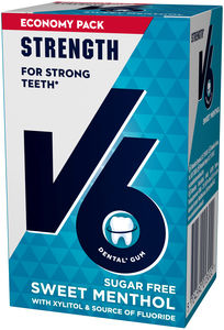 V6 Strenght Sweet Menthol tyggegummi 50 stk