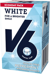 V6 White Peppermint tyggegummi 50 stk