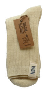Strikket sokk Cream dame 37-40