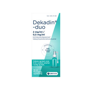 Dekadin-duo munnspray med smak av mentol