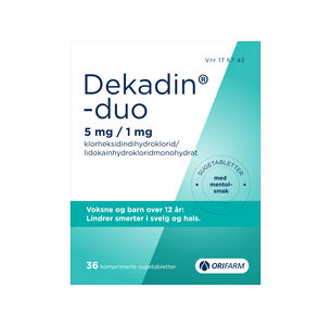 Dekadin-duo sugetablett med smak av mentol