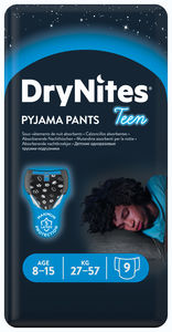 DryNites Bleie gutt 8-15 år 9 stk