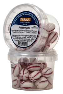 Fribol sukkerfrie drops Peppermynte 65g