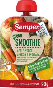 Semper grønn smoothie med smak av eple og gulrot