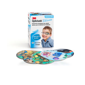 3M™ Opticlude™ Silicone øyelapper , midi, gutter, 5,3 cm x 7 cm, 50/eske, 2738PB