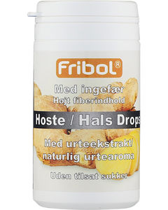 Fribol Hoste/Hals Ingefær drops u/sukker 60 g