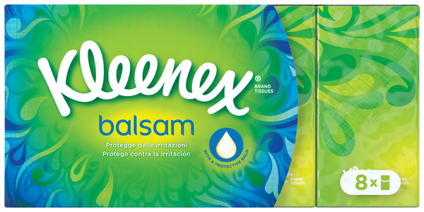 Kleenex balsam lommetørklær 8 pakker med 9 ark