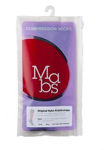 Mabs Nylon Kne Sort, kompresjonsstrømpe, str L