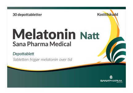 Melatonin Natt Sana Pharma Medical 30 depottabletter