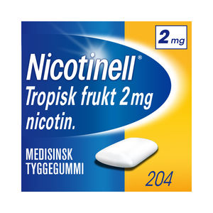 Nicotinell Tropisk frukt tyggegum 2 mg, Slutte å røyke